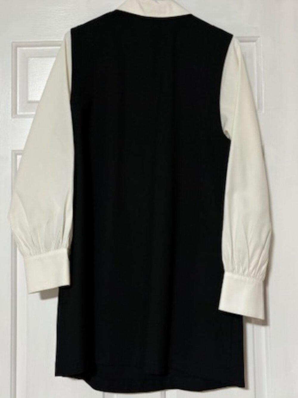 Maeve Long-Sleeve Twofer Pinafore Mini Dress - Picture 6 of 9